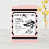 Carte Félicitations pour votre... (Fleur jaune)