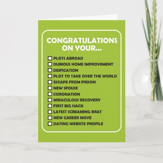 Carte Félicitations pour votre... (Devant)