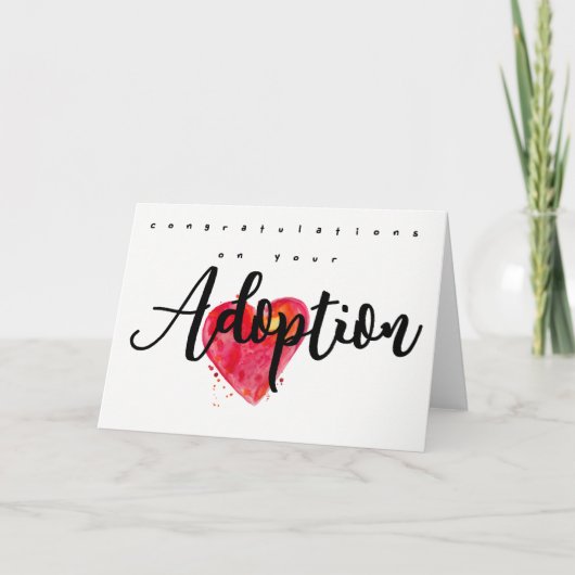 Carte Félicitations pour votre adoption (Devant)
