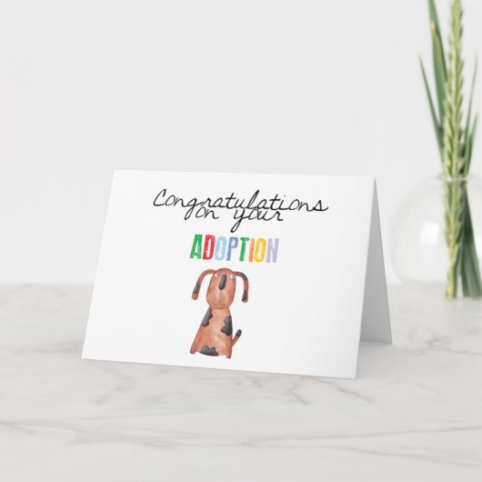 Carte Félicitations pour votre adoption (Devant)