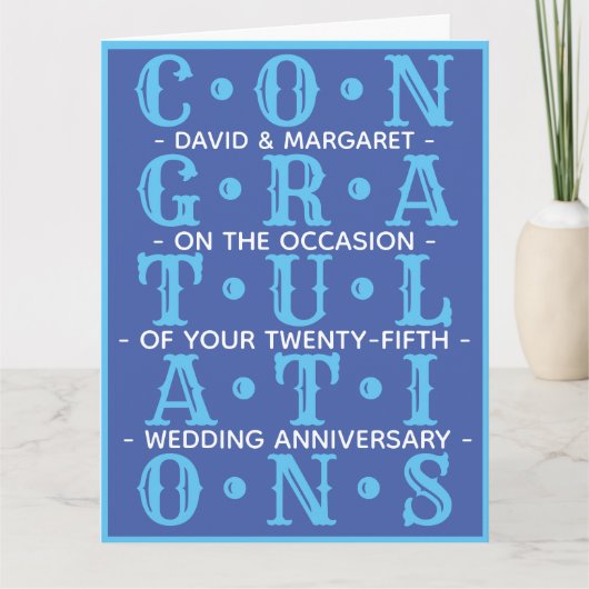 Carte Félicitations pour votre anniversaire de Mariage (Devant)