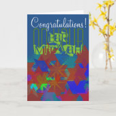 Carte Félicitations pour votre Bar Mitzvah (Fleur jaune)