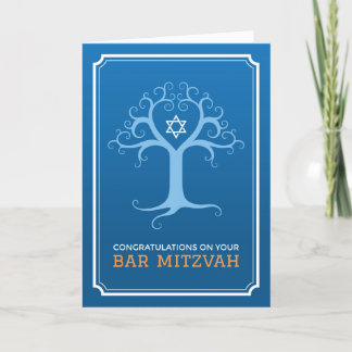 Carte Félicitations pour votre bar mitzvah arbre de vie