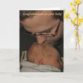 Carte Félicitations pour votre bébé (Fleur jaune)