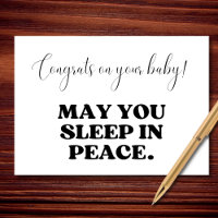 Félicitations pour votre bébé endormi en paix mini