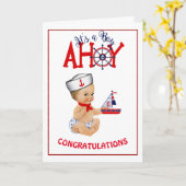 Carte Félicitations pour votre bébé garçon (Fleur jaune)