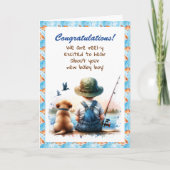 Carte Félicitations pour votre bébé garçon | Le thème de (Devant)