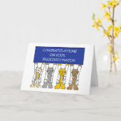 Carte Félicitations pour votre correspondance de résiden (Fleur jaune)