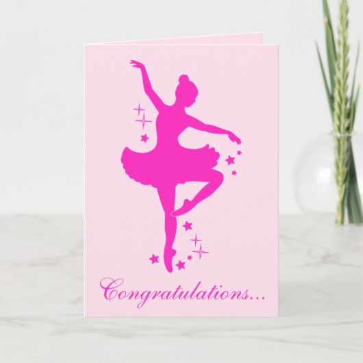 Carte Félicitations pour votre Danse Considérant (Devant)