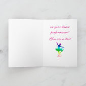 Carte Félicitations pour votre Danse Considérant (Intérieur)