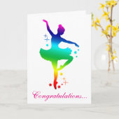 Carte Félicitations pour votre Danse Considérant (Fleur jaune)