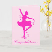 Carte Félicitations pour votre Danse Considérant (Fleur jaune)