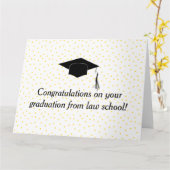 Carte Félicitations pour votre diplôme (Fleur jaune)