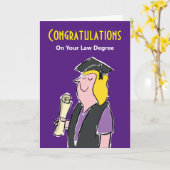 Carte Félicitations pour votre diplôme en droit (Fleur jaune)