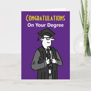 Carte Félicitations pour votre diplôme - pour un homme