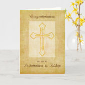 Carte Félicitations pour votre installation en tant qu'é (Fleur jaune)