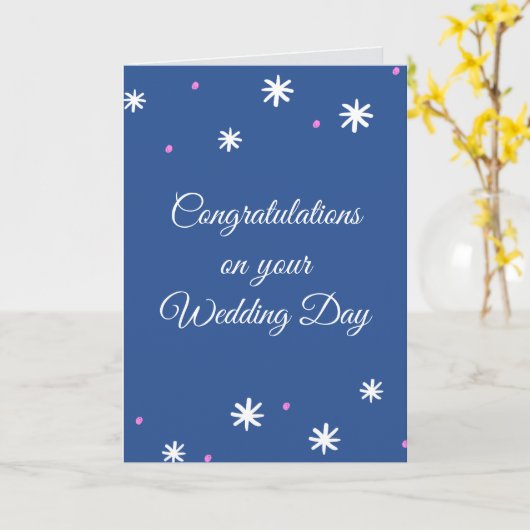 Carte Félicitations pour votre jour de mariage (Fleur jaune)