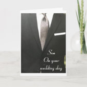 CARTE FÉLICITATIONS POUR VOTRE JOUR DE MARIAGE **FILS** (Devant)