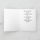 CARTE FÉLICITATIONS POUR VOTRE JOUR DE MARIAGE **FILS** (Intérieur)