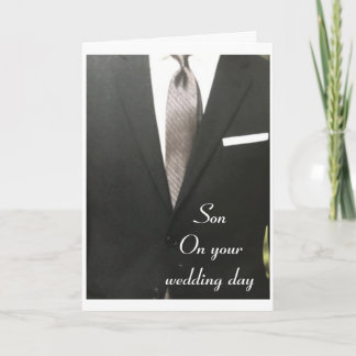 CARTE FÉLICITATIONS POUR VOTRE JOUR DE MARIAGE **FILS**