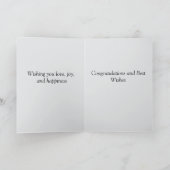 Carte Félicitations pour votre mariage (Intérieur)