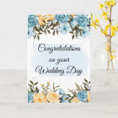 Carte Félicitations pour votre mariage (Fleur jaune)