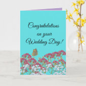 Carte Félicitations pour votre mariage (Fleur jaune)