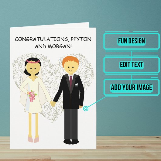 Carte Félicitations pour votre mariage Charmeur