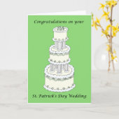 Carte Félicitations pour votre mariage de la Saint-Patri (Fleur jaune)