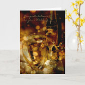 Carte Félicitations pour votre Mariage de mariage (Fleur jaune)