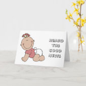 CARTE FÉLICITATIONS POUR VOTRE "NOUVEAU BÉBÉ" (Fleur jaune)