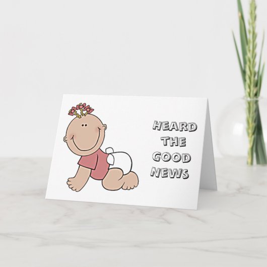 CARTE FÉLICITATIONS POUR VOTRE "NOUVEAU BÉBÉ" (Devant)