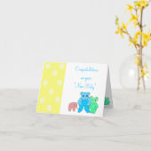 Carte Félicitations pour votre nouveau bébé (Fleur jaune)