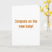 Carte Félicitations pour votre nouveau bébé ! (Fleur jaune)