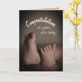 Carte Félicitations pour votre nouveau bébé (Fleur jaune)