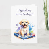 Carte Félicitations pour votre nouveau chiot ! (Devant)