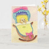 Carte Félicitations Pour Votre Nouveau Chiot (Fleur jaune)