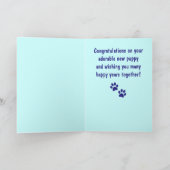 Carte Félicitations pour votre nouveau chiot avec Dog Ho (Intérieur)