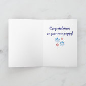 Carte Félicitations pour votre nouveau chiot avec Dog Ho (Intérieur)