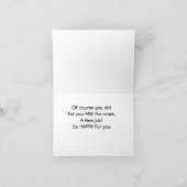 CARTE FÉLICITATIONS POUR VOTRE **NOUVEAU EMPLOI** (Intérieur)