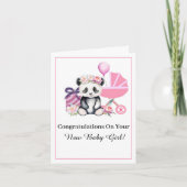 Carte Félicitations pour votre nouveau panda bébé (Devant)