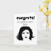 Carte félicitations pour votre nouveau poste humour (Fleur jaune)