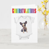 Carte Félicitations pour votre nouvelle arrivée ! (Fleur jaune)