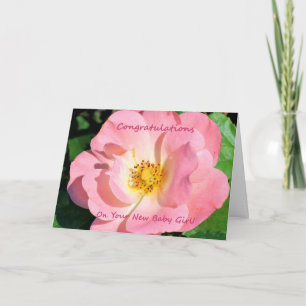 Carte Félicitations Pour Votre Nouvelle Bébée Fille