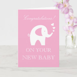 Carte Félicitations pour votre nouvelle fille