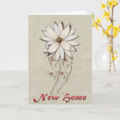 Carte Félicitations Pour Votre Nouvelle Fleur Blanche Ma (Fleur jaune)