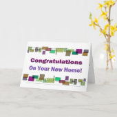 Carte Félicitations Pour Votre Nouvelle Maison ! (Fleur jaune)