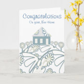 Carte Félicitations pour votre nouvelle maison (Fleur jaune)