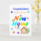 Carte Félicitations pour votre nouvelle maison (Fleur jaune)