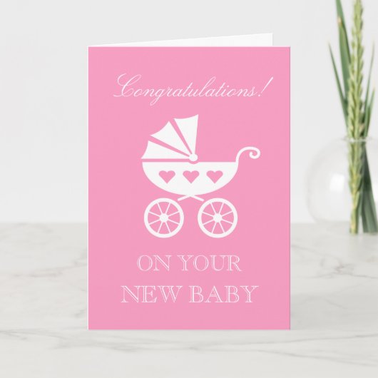 Carte Félicitations pour votre nouvelle petite fille (Devant)